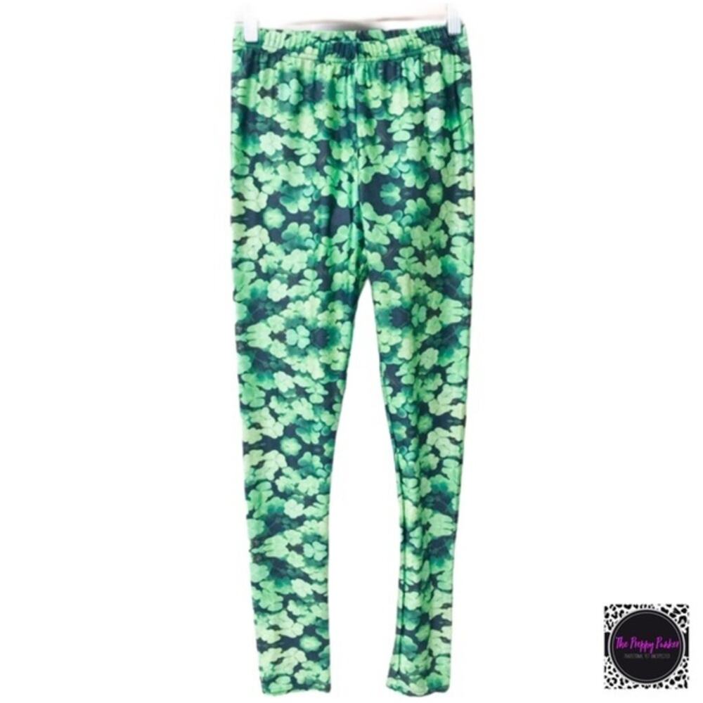 Shamrock St. Patrick’s Day Leggings EUC